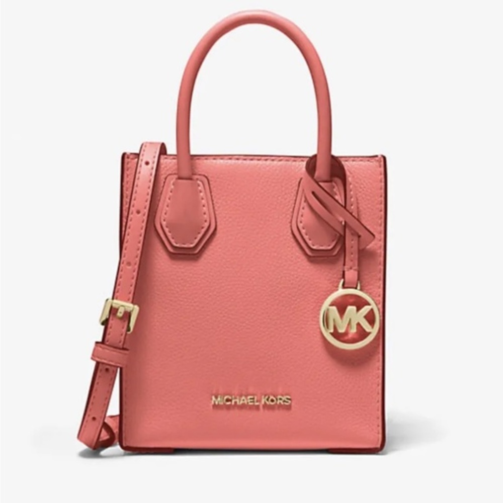 NEW! MICHAEL KORS Mercer Leather Crossbody in Tea Rose